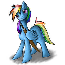 Size: 1024x1024 | Tagged: safe, artist:shadowdash0, rainbow dash, g4, female, solo, sword