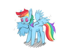 Size: 956x687 | Tagged: safe, artist:jellybeanbullet, rainbow dash, seraph, g4, female, multiple wings, solo, wat