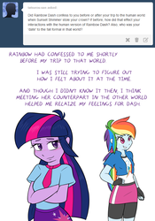 Size: 2382x3402 | Tagged: safe, artist:ambris, rainbow dash, twilight sparkle, ask twidash, equestria girls, g4, ask, comic, female, high res, lesbian, ship:twidash, shipping, tumblr