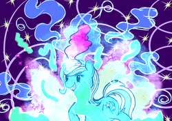 Size: 1000x709 | Tagged: artist needed, safe, trixie, pony, unicorn, g4, colors, female, magic, mare, solo