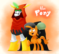 Size: 500x463 | Tagged: safe, artist:robotoco, crossover, cutie mark, lord hater, ponified, tumblr, wander (wander over yonder), wander over yonder