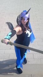 Size: 400x720 | Tagged: safe, artist:baggy666, nightmare moon, human, g4, cosplay, irl, irl human, photo, solo