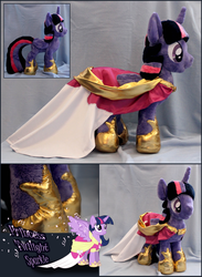 Size: 1000x1363 | Tagged: safe, artist:kamisia, twilight sparkle, alicorn, pony, g4, clothes, coronation dress, dress, irl, photo, plushie, twilight sparkle (alicorn)