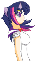 Size: 2191x3610 | Tagged: safe, artist:sailormod, twilight sparkle, human, g4, anime, eared humanization, female, high res, horn, horned humanization, humanized, sailor magic, sailor moon (series), sailor senshi, simple background, solo, white background