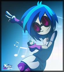 Size: 3537x4000 | Tagged: safe, artist:fj-c, dj pon-3, vinyl scratch, human, equestria girls, g4, female, pony coloring, solo