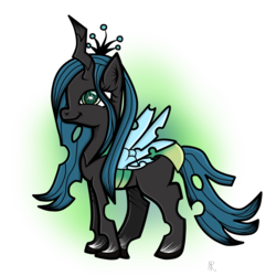 Size: 2000x2000 | Tagged: safe, artist:rity9898, queen chrysalis, changeling, changeling queen, g4, crown, cute, cutealis, female, high res, jewelry, regalia, solo