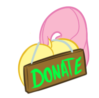 Size: 201x200 | Tagged: artist needed, dead source, safe, fluttershy, pegasus, pony, g4, ass up, butt, butt only, dock, donate button, donation, female, flutterbutt, plot, prostitution, sign, simple background, solo, text, transparent background