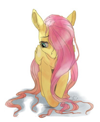 Size: 503x610 | Tagged: safe, artist:lowkeydowkey, fluttershy, g4, female, solo