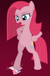 Size: 886x1345 | Tagged: safe, artist:momo, pinkie pie, ask harajukupinkiepie, g4, female, gradient background, pinkamena diane pie, solo