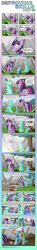 Size: 1280x8649 | Tagged: safe, artist:bcrich40, lyra heartstrings, rainbow dash, twilight sparkle, pegasus, pony, unicorn, worm, comic:improving skills, g4, apple, blueprint, blushing, book, bricks, bucket, building, comic, dialogue, eating, female, fifty shades of grey, food, improving skills, levitation, magic, magic aura, mare, mouth hold, plank, reading, telekinesis, unicorn twilight