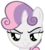 Size: 3867x4286 | Tagged: safe, artist:mrbrandonmac, sweetie belle, g4, close-up, evil, female, simple background, solo, transparent background, vector