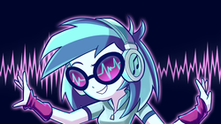 Size: 1082x608 | Tagged: safe, artist:gatodelfuturo, dj pon-3, vinyl scratch, equestria girls, g4, music to my ears, my little pony equestria girls: rainbow rocks, female, solo, wallpaper