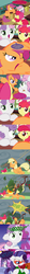 Size: 820x7216 | Tagged: safe, artist:frist44, apple bloom, applejack, rarity, scootaloo, sweetie belle, g4, angry, censored vulgarity, cheerilee-s-chalkboard, classroom, comic, cutie mark crusaders, desk, fabric, flashback, fluffy, glasses, grawlixes, memory, ponyville schoolhouse, rage, scootacurse, sisters, speech bubble, swearing, tree, tree branch, tumblr