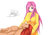 Size: 1024x717 | Tagged: safe, artist:arkanyareth, big macintosh, fluttershy, human, g4, alternate hairstyle, anime, clothes, female, humanized, male, not axel, ship:fluttermac, shipping, straight, sweater, sweatershy