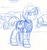 Size: 1280x1370 | Tagged: safe, artist:pippy, oc, oc only, oc:sierra scorch, fallout equestria, clothes, monochrome, solo, stablequest