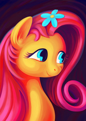 Size: 1400x1981 | Tagged: safe, artist:dahtamnay, fluttershy, g4, female, flower, simple background, solo