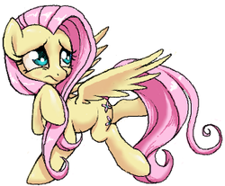 Size: 295x244 | Tagged: safe, artist:stoic5, fluttershy, pegasus, pony, g4, female, mare, running, scared, simple background, solo, spread wings, white background, wings