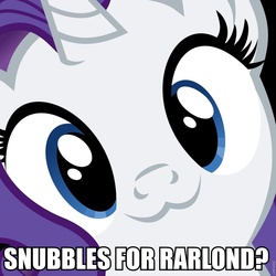 Size: 960x960 | Tagged: useless source url, safe, rarity, g4, :3, close-up, female, hi anon, image macro, imma snuggle you, looking at you, meme, roflbot, smiling, snuggling, solo