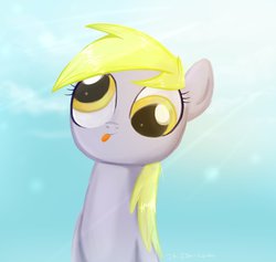 Size: 917x871 | Tagged: safe, artist:isa-isa-chan, derpy hooves, pegasus, pony, g4, female, mare, solo, tongue out