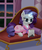 Size: 1080x1280 | Tagged: safe, artist:midwestbrony, rarity, g4, bathrobe, bed mane, clothes, female, magic, morning ponies, needlepoint, robe, solo, sunrise