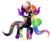 Size: 6500x5269 | Tagged: dead source, safe, artist:theshadowstone, oc, oc only, oc:princess changeling rainbow magic pants, alicorn, bat pony, breezie, changeling, draconequus, hybrid, pony, absurd resolution, donut steel, female, intentionally bad, mare, parody, princess, simple background, solo, sparkly wings, transparent background, vector
