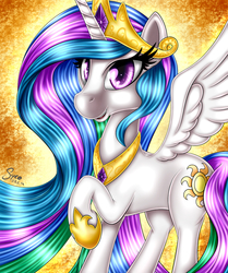 Size: 1920x2300 | Tagged: safe, artist:sycoartworks, princess celestia, alicorn, pony, g4, female, mare, solo