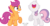 Size: 2990x1564 | Tagged: safe, artist:sasukex125, scootaloo, sweetie belle, g4, simple background, singing, transparent background, vector