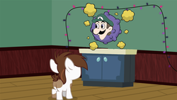 Size: 1047x590 | Tagged: safe, artist:evil-dec0y, pipsqueak, earth pony, koffing, pony, g4, butt, colt, exploitable meme, male, meme, pipsqueak's shrine, plot, pokémon, shrine, twitch plays pokémon, weegee, wwweee