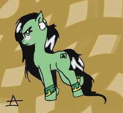 Size: 700x644 | Tagged: safe, artist:arnachy, earth pony, pony, avatar the last airbender, blind, crossover, ponified, solo, toph bei fong