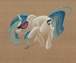 Size: 1280x1066 | Tagged: safe, artist:getchanoodlewet, dj pon-3, vinyl scratch, g4, female, solo, traditional art