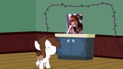 Size: 1047x590 | Tagged: safe, artist:evil-dec0y, pipsqueak, earth pony, pony, g4, colt, exploitable, exploitable meme, faust worship, lauren faust, male, meme, pipsqueak's shrine, shrine, solo