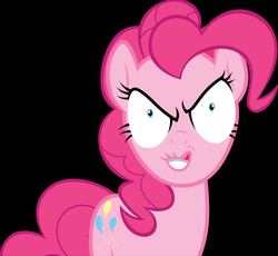 Size: 898x826 | Tagged: safe, pinkie pie, g4, dreamworks face, evil grin, female, inverted mouth, smirk, solo, wat