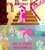 Size: 1280x1438 | Tagged: safe, carrot top, golden harvest, lemony gem, orange blossom, parasol, pinkie pie, prim posy, serena, earth pony, pegasus, pony, unicorn, pony girl, g4, my little pony: friendship is magic, pinkie pride, season 1, season 4, the ticket master, aqua (band), background pony, barbie girl, clothes, dress, excited, eyes closed, hilarious in hindsight, lyrics, music, nose in the air, parody, pink text, reference, saddle, showers (character), singing, song, song reference, tack, youtube link