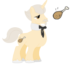 Size: 685x565 | Tagged: safe, artist:queenbodacia, pony, unicorn, bowtie, colonel sanders, kfc, ponified, ribbon bow tie, solo, western bow tie