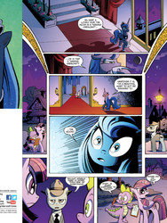 Size: 720x960 | Tagged: safe, idw, official comic, observer (g4), princess celestia, princess luna, spike, twilight sparkle, alicorn, pony, g4, spoiler:comic, spoiler:comic17, female, fringe, idw advertisement, magic mirror, mare, observer, preview, there is more than one of everything, twilight sparkle (alicorn)
