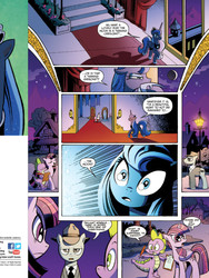 Size: 720x960 | Tagged: safe, idw, official comic, observer (g4), princess celestia, princess luna, spike, twilight sparkle, alicorn, pony, friendship is magic #17, g4, spoiler:comic, female, fringe, idw advertisement, magic mirror, mare, observer, preview, there is more than one of everything, twilight sparkle (alicorn)