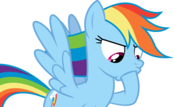 Size: 9718x6000 | Tagged: safe, artist:dasprid, rainbow dash, pegasus, pony, g4, absurd resolution, female, hoof in mouth, simple background, solo, transparent background, vector