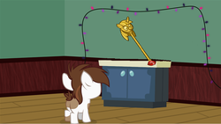 Size: 1047x591 | Tagged: safe, artist:evil-dec0y, pipsqueak, earth pony, pony, g4, colt, exploitable meme, male, meme, pipsqueak's shrine, solo, twilight scepter