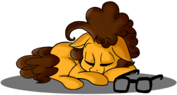 Size: 1963x1063 | Tagged: safe, artist:strangiesleepy, cheese sandwich, earth pony, pony, g4, colt, glasses, male, simple background, sleeping, solo, stallion, transparent background