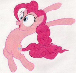 Size: 2291x2213 | Tagged: safe, artist:muffin mane, pinkie pie, g4, female, high res, solo, traditional art