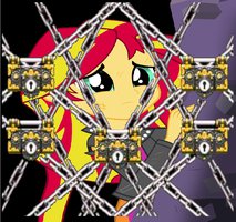 Size: 213x200 | Tagged: safe, sunset shimmer, equestria girls, g4, ace attorney, female, phoenix wright, psyche locks, solo