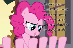 Size: 1084x707 | Tagged: safe, pinkie pie, g4, female, image macro, insane pony thread, solo