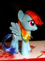 Size: 1396x1868 | Tagged: safe, artist:narxinba222, rainbow dash, g4, brushable, customized toy, female, irl, photo, toy