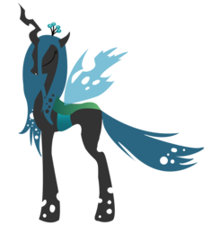 Size: 1014x1080 | Tagged: safe, artist:narxinba222, queen chrysalis, changeling, changeling queen, g4, crown, female, jewelry, regalia, simple background, solo, transparent background