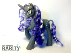 Size: 1000x747 | Tagged: safe, artist:narxinba222, nightmare rarity, g4, brushable, customized toy, female, irl, photo, toy