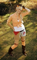 Size: 2177x3438 | Tagged: safe, artist:darcy2013, applejack, human, g4, cosplay, high res, irl, irl human, photo, solo