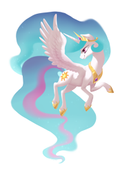 Size: 1865x2681 | Tagged: safe, artist:purmu, princess celestia, pony, g4, female, long tail, mare, simple background, solo, transparent background