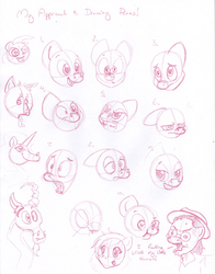 Size: 2552x3260 | Tagged: safe, artist:goatboy, discord, g4, expression, expressions, generic pony, high res, sketch