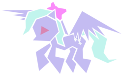 Size: 8000x5000 | Tagged: safe, artist:flamevulture17, flitter, pegasus, pony, g4, absurd resolution, angular, female, minimalist, simple background, solo, transparent background
