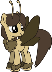 Size: 2328x3210 | Tagged: safe, artist:xxspeedboltxx, oc, oc only, oc:sepia, mothpony, original species, high res, looking back, solo, vector